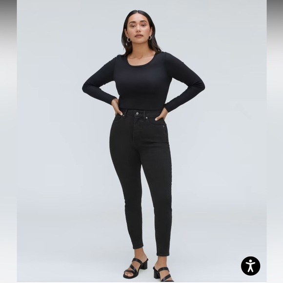 Everlane Denim - Everlane The-Way High Hourglass Black Skinny Jeans Size 28 Regular
